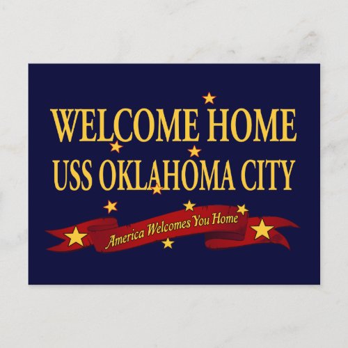 Welcome Home USS Oklahoma City Postcard