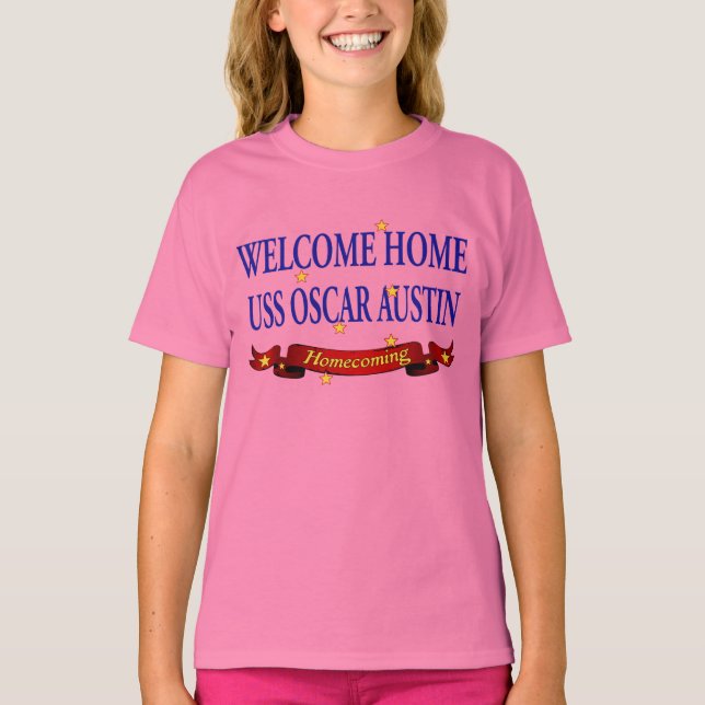 Welcome Home USS Oscar Martin T-Shirt (Front)