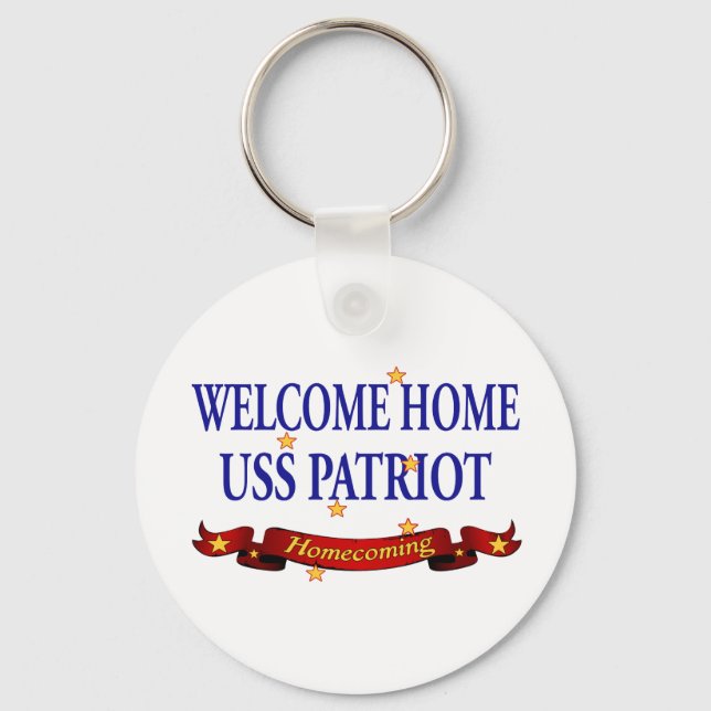 Welcome Home USS Patriot Keychain (Front)