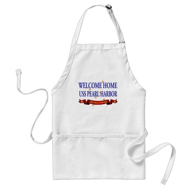 Welcome Home USS Pearl Harbor Adult Apron (Front)