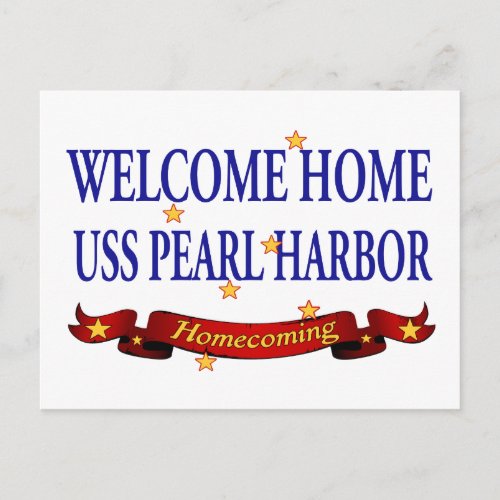 Welcome Home USS Pearl Harbor Postcard