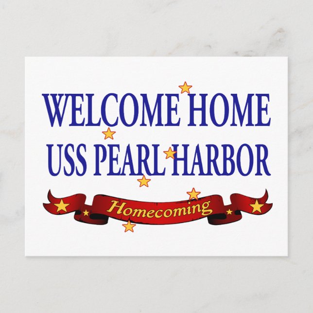 Welcome Home USS Pearl Harbor Postcard (Front)