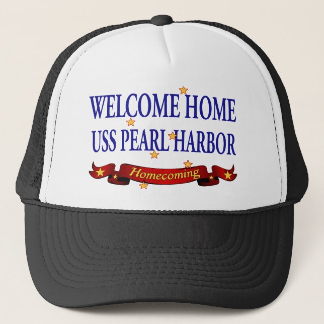Welcome Home USS Pearl Harbor Trucker Hat (Front)