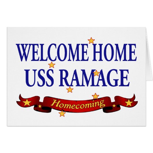 Welcome Home USS Ramage Cards (Front Horizontal)