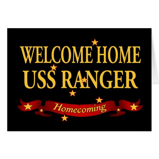 Welcome Home USS Ranger Cards (Front Horizontal)