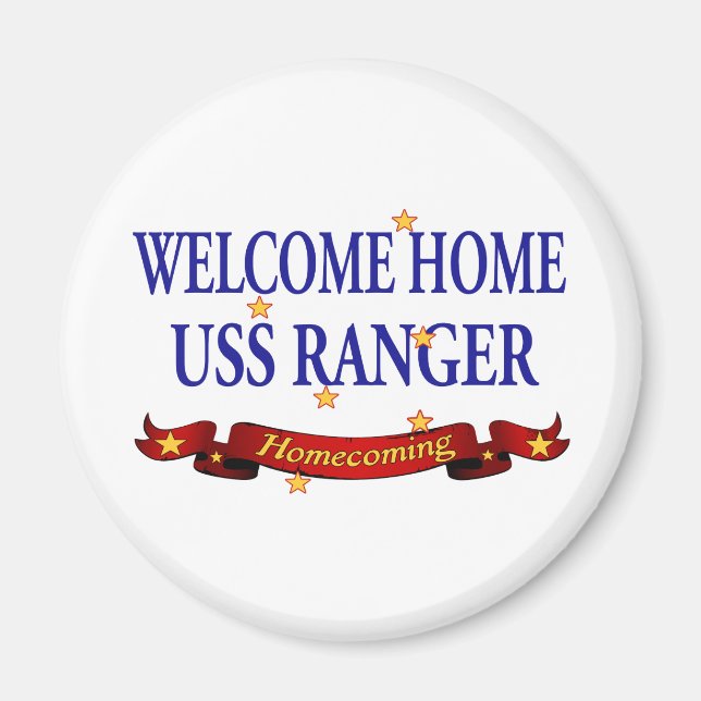 Welcome Home USS Ranger Magnet (Front)