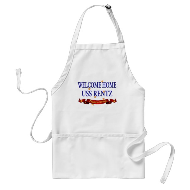 Welcome Home USS Rentz Adult Apron (Front)
