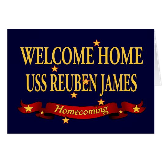 Welcome Home USS Reuben James Cards (Front Horizontal)