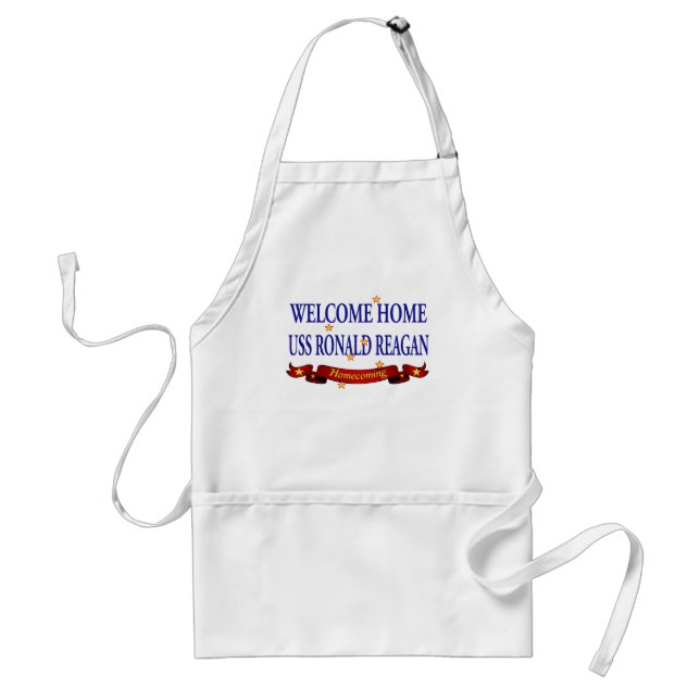 Welcome Home USS Ronald Reagan Adult Apron (Front)