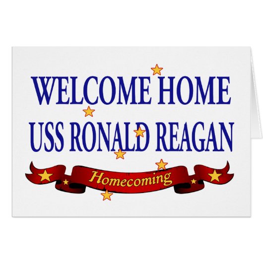Welcome Home USS Ronald Reagan Cards (Front Horizontal)