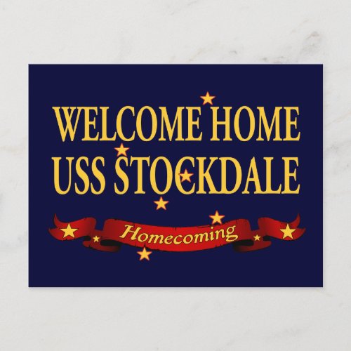 Welcome Home USS Stockdale Postcard