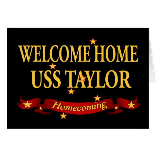 Welcome Home USS Taylor Cards (Front Horizontal)