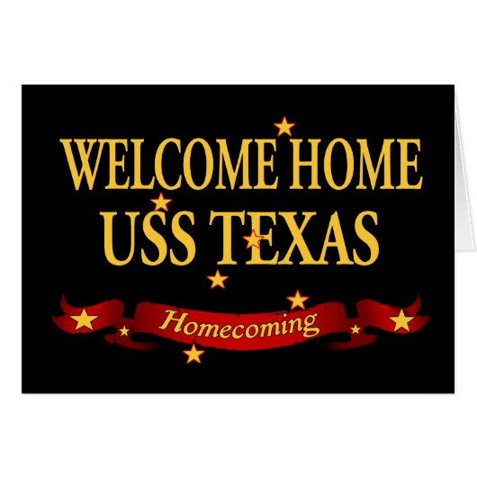 Welcome Home USS Texas Cards (Front Horizontal)