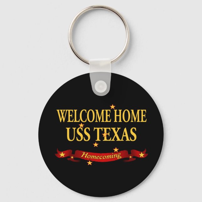 Welcome Home USS Texas Keychain (Front)
