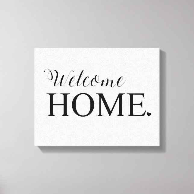 Welcome Home Wall Canvas Print (Front)