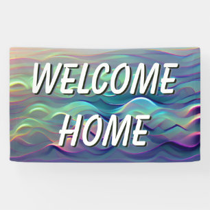 Welcome Home Waves Gradient Banner