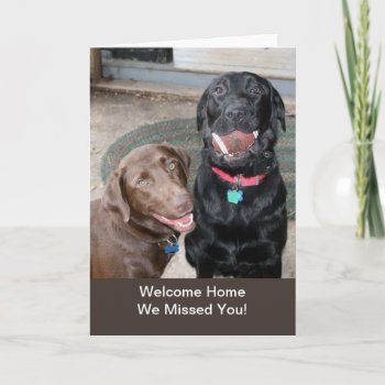 Welcome Home - We Missed You - Dog's World Card by yotigo at Zazzle