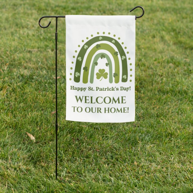 Welcome Home Weatherproof Personalized Garden Flag (In SItu)
