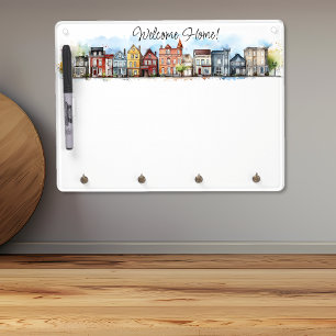 Welcome Home Whiteboard Key Holder