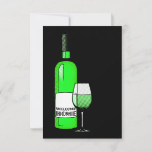 welcome home wine invitation