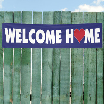 Welcome Home With Heart Banner by Sideview at Zazzle