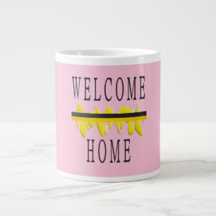 WELCOME HOME WORDS AND PATTERNS ART GIANT COFFEE MUG