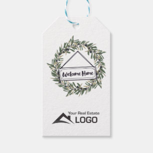 Welcome Home Wreath Custom Real Estate Gift Tags