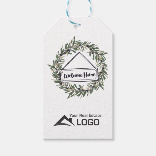 Welcome Home Wreath Custom Real Estate Gift Tags