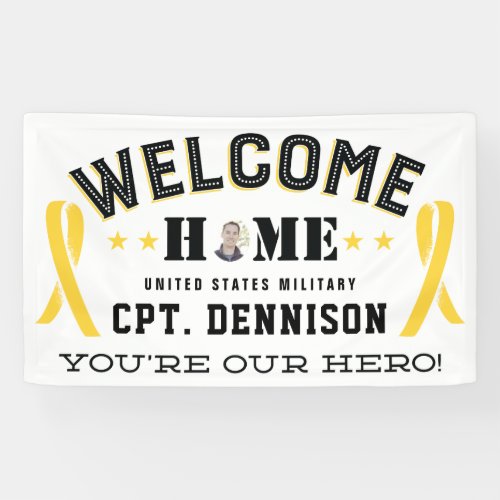 Welcome Home Yellow Ribbon Deployment Banner