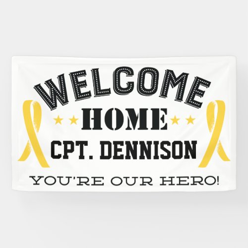Welcome Home Yellow Ribbon Deployment Banner