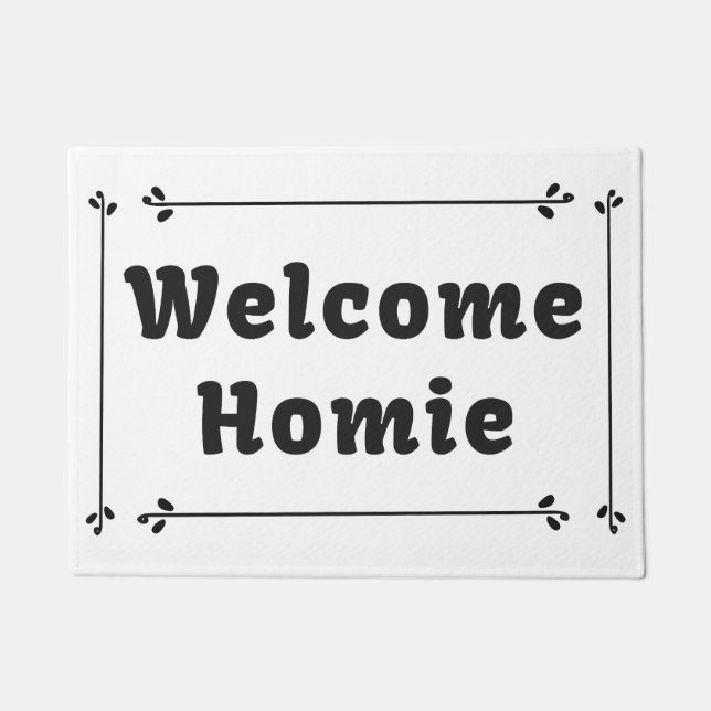 Welcome Homie in Frame Doormat (Front)