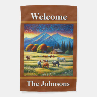 Welcome Horse Farm Garden Flag