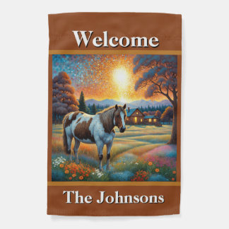 Welcome Horse Farm Garden Flag
