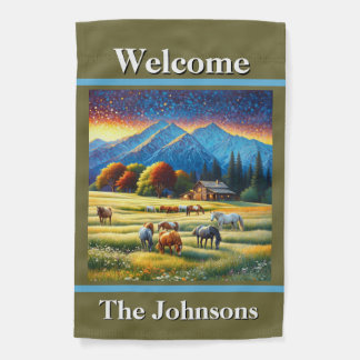 Welcome Horse Farm Garden Flag