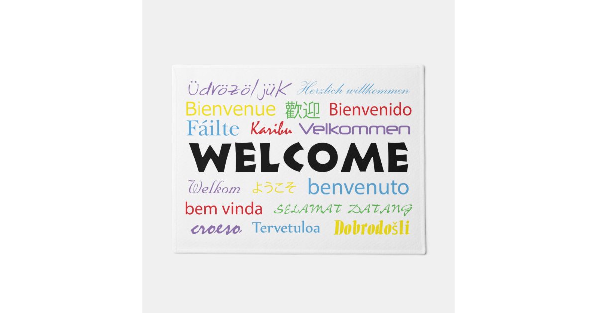 in Many Languages Doormat Zazzle
