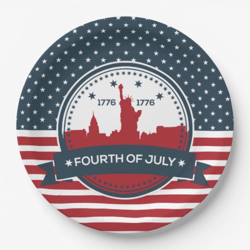 Welcome Independence July 4th Party Paper Plates