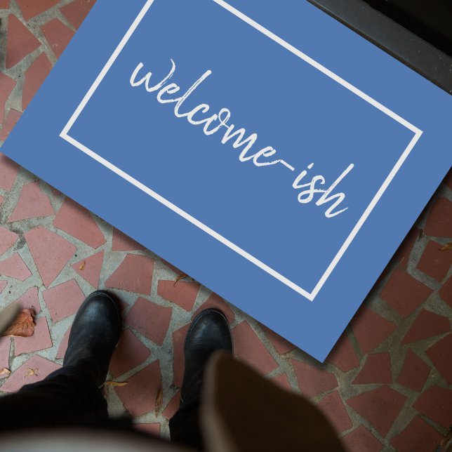 "Welcome-ish" Funny Introvert Antisocial Door Mat (You are welcome-ish! A funny, cheeky doormat for introverts, the antisocial, and lovable grumps.)