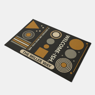 Welcome-ish - Geometric design with humorous twist Doormat