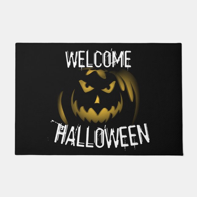 Welcome Jack-o-lantern Doormat (Front)