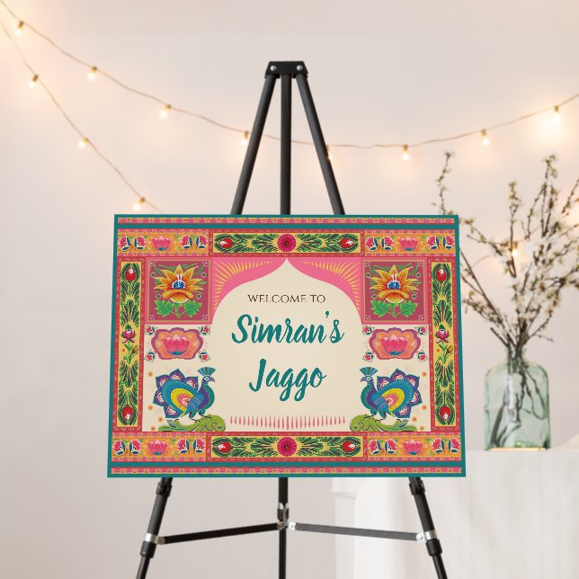 Welcome Jaggo Indian Truck art Jaggo Welcome Sign (In Situ (Stand))