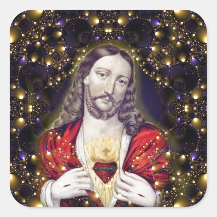 Welcome Jesus into your Home multiple products sel Square Sticker