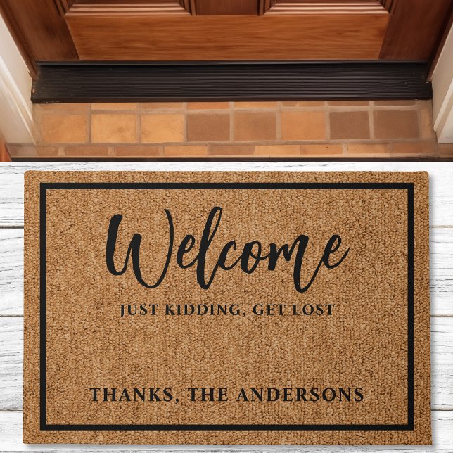 Welcome Just Kidding Cute Introvert Funny Doormat (Creator Uploaded)