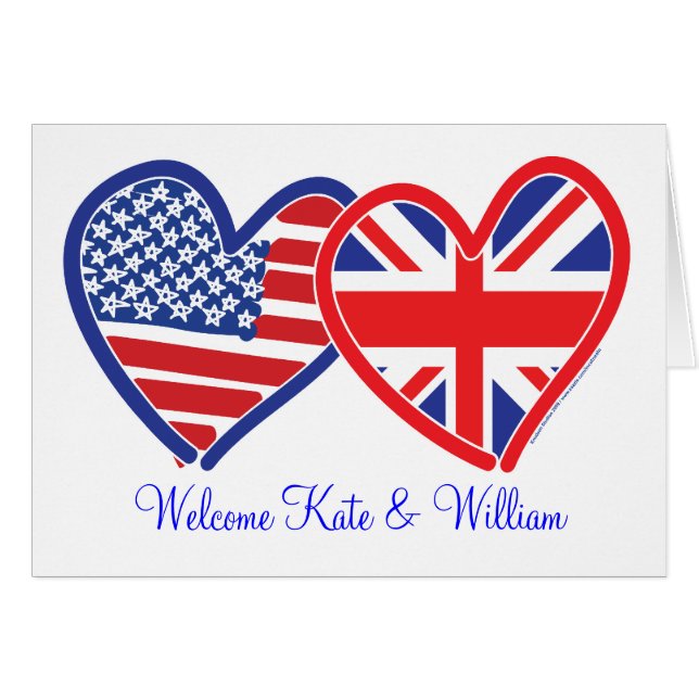 Welcome Kate & William/ Royal Wedding Cards (Front Horizontal)