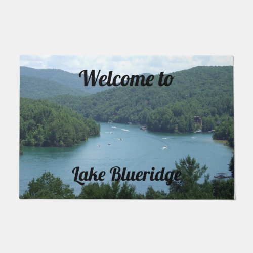 Welcome Lake Blue Ridge Photo Georgia Doormat