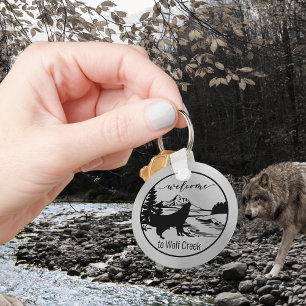 Welcome Lake River Rental Property Cabin Vacation Keychain