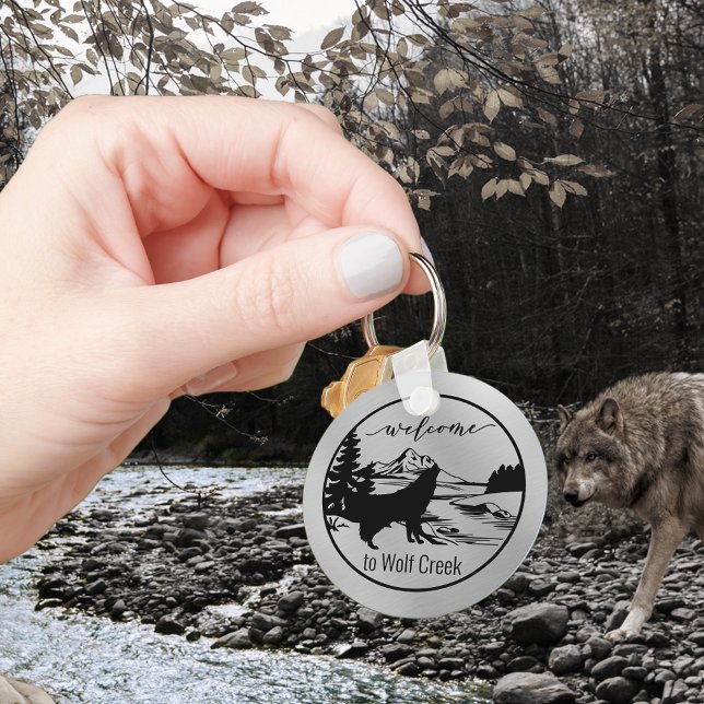 Welcome Lake River Rental Property Cabin Vacation  Keychain (Creator Uploaded)