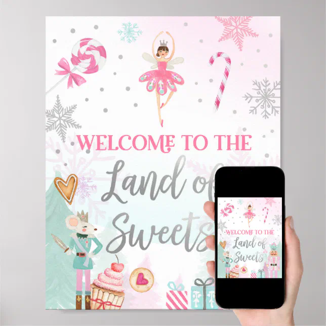 Land of Sweets Nutcracker Ballerina Girl Poster Zazzle