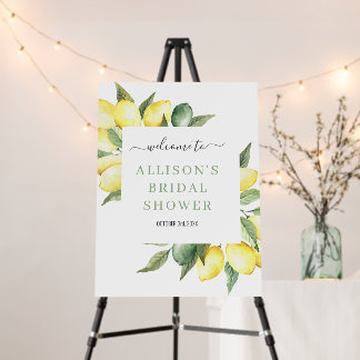 Welcome Lemon Bridal Shower Foam Board Sign