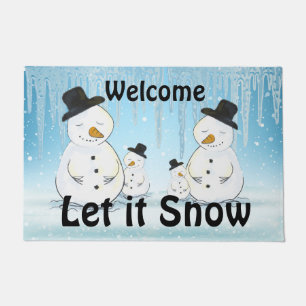 Welcome Let it snow snowmen Doormat