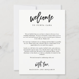 Welcome Letter and Itinerary Card EDITABLE COLOR